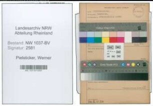 Entnazifizierung Werner Pielsticker , geb. 14.09.1898 ()
