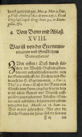 4. Vom Bann und Ablaß.
