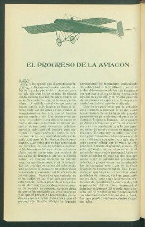 El progreso de la aviación