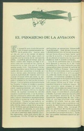 El progreso de la aviación