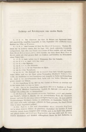 Nachträge und Berichtigungen zum zweiten Bande.