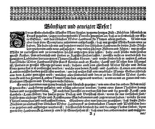 Günstiger und geneigter Leser!