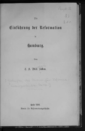 Die Einführung der Reformation in Hamburg