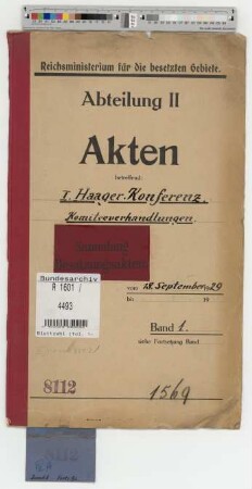 I. Haager Konferenz (Komiteeverhandlungen)