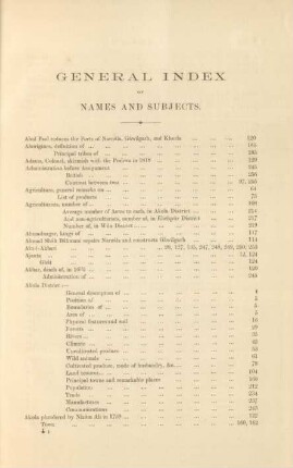 General index of names and subjects