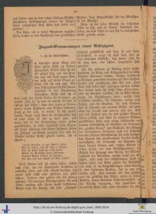 Jugend-Erinnerungen eines Achtzigers.