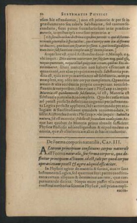 De Forma corporis naturalis, Cap. III.