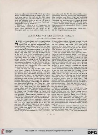 Ausblicke aus der Zeitlage heraus