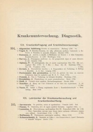 Krankenuntersuchung. Diagnostik