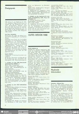 GUTES DESIGN 1988 : GUTES DESIGN 1988