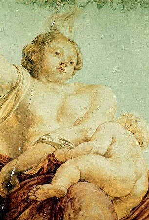 Die drei theologischen Tugenden und musizierende Putten