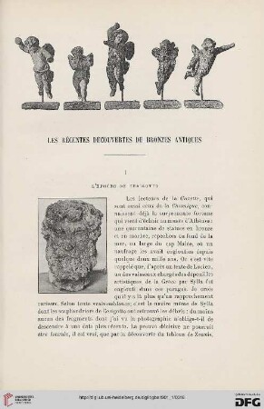 3. Pér. 25.1901: Les récentes découvertes de bronzes antiques