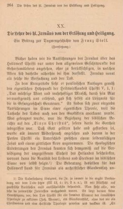 264-289 Die Lehre des heiligen Irenäus von der Erlösung und Heiligung : Fortsetzung