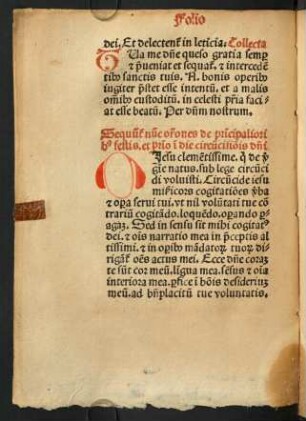 Sequuntur nunc orationes de principalioribus festis.