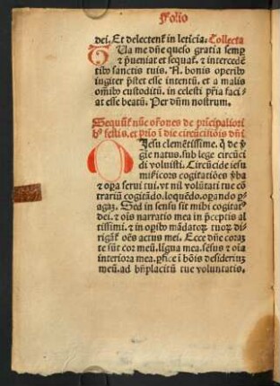 Sequuntur nunc orationes de principalioribus festis.