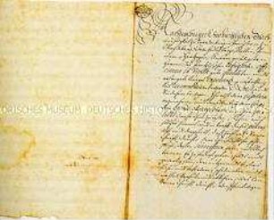 Offizierspatent für Renouard de Viville durch Friedrich III. Markgraf von Brandenburg