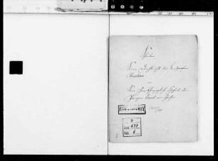 Briefe an Prinz Emil von seinem Onkel Landgraf Christian [Ludwig]