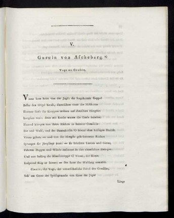 V. Goswin von Ascheberg. Vogt zu Grobin