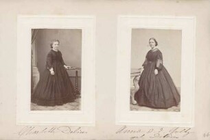 links: Charlotte Delius rechts: Anna von der Goltz geb. Delius