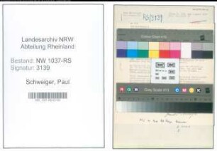 Entnazifizierung Paul Schweiger , geb. 01.06.1897 (Polizeibeamter)