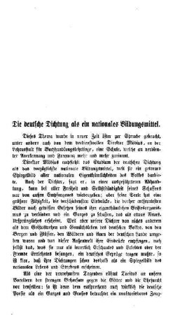 Die deutsche Dichtung als nationales Bildungsmittel