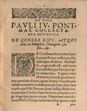 De Vita Pauli IV. Pont. Max. Collectanea historica