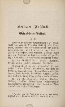 Sechster Abschnitt. Gesundheits-Polizei.