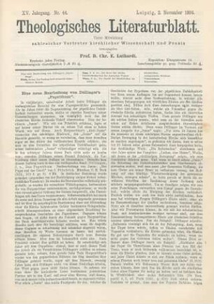 521-523 Eine neue Bearbeitung von Döllinger's "Papstthum"