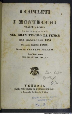 I Capuleti e i Montecchi