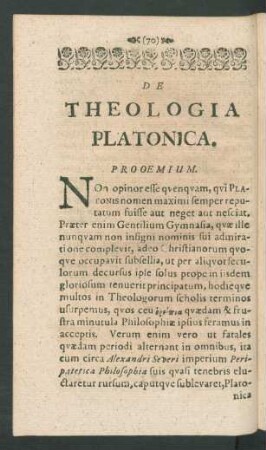 De Theologia Platonica.