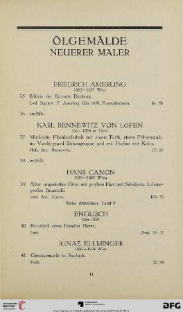Ölgemälde neuerer Maler (Nr. 35-68)