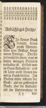 Andächtiges Hertze