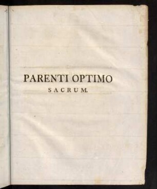 Parenti optimo Sacrum.