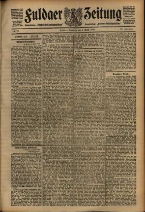 Zweite Ausgabe vom Samstag, den 04. April 1908.