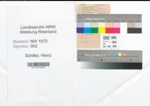 Entnazifizierung Heinz Schiller , geb. 09.06.1912 (Rechtskandidat)