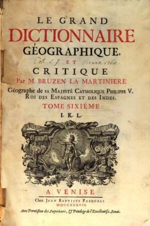 Le grand dictionnaire géographique et critique, 6