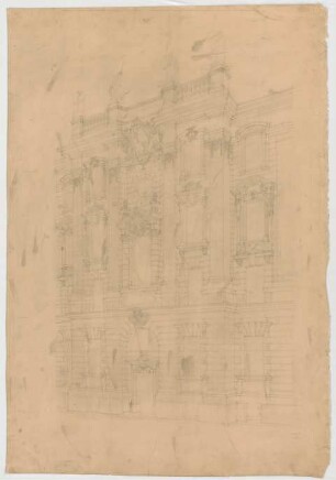 Thiersch, Friedrich von; München; Justizpalast - Mittelbau (Perspektive)