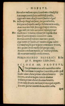 Ecloga IIII. Proteus.
