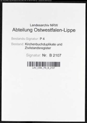 Heiratsbelege zum Zivilstandsregister Neuenrade (H 1812)