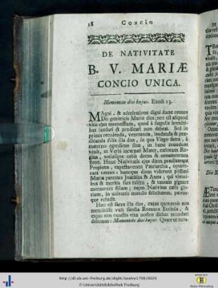 De Nativitate Beatae Virginis Mariae