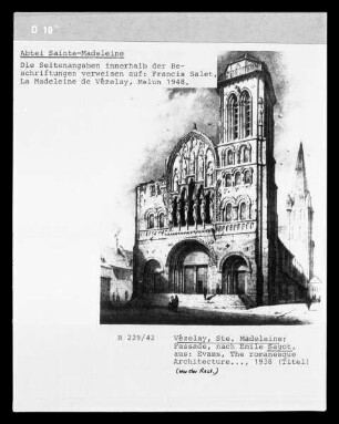 Vézelay, Ansicht der ehemaligen Abteikirche Sainte-Marie-Madeleine