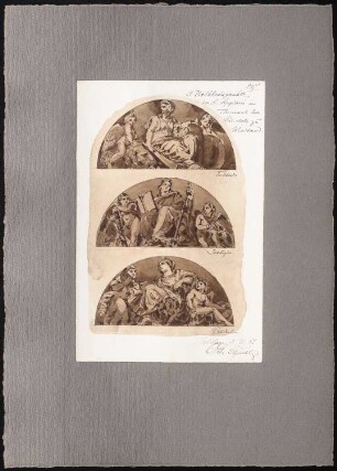 Reiseskizzen aus Italien: Mailand: Gemälde im Thronsaal des Palazzo Reale (Ansichten)