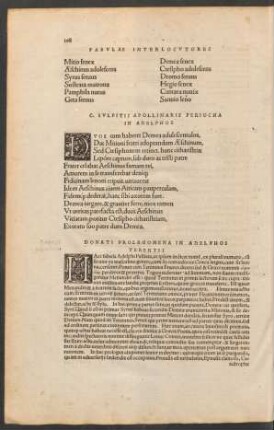 Donati Prolegomena In Adelphos Terentii
