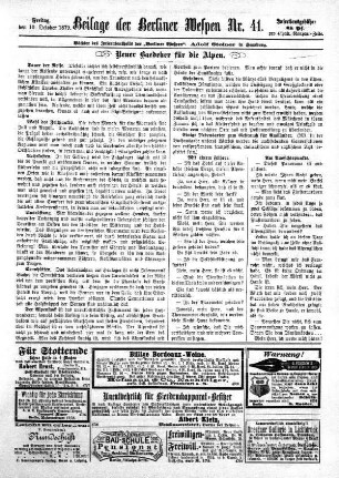 Beilage der Berliner Wespen Nr. 41