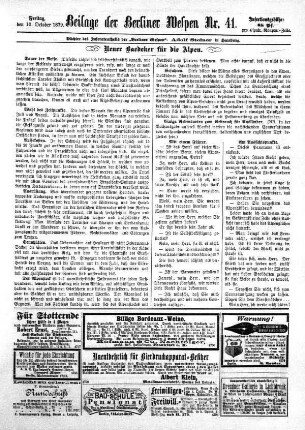 Beilage der Berliner Wespen Nr. 41