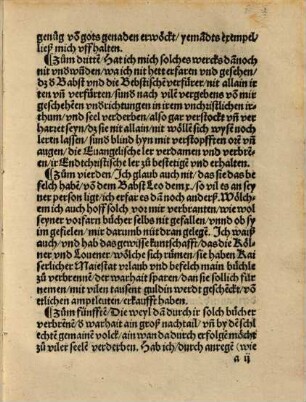 Warumb des Babsts vnd seyner Jungernn[n] bücher von Doctor Martino Luther vorbrant seyndt : Laß auch anzaigen wer da wil. warumb sie Doctor Luthers bücher verbrant haben ; Wittenberg. M.D.XX.
