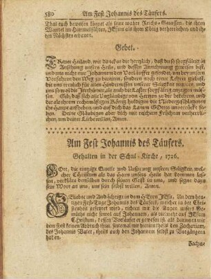Am Fest Johannis des Täufers.
