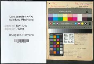 Entnazifizierung Hermann Brueggen , geb. 12.11.1912 (Heizer)