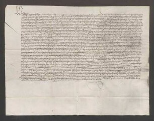 Schuldbrief des Bischofs Philipp von Speyer gegenüber dem Kloster überm Hasenpfuhl in Speyer über 1000 Gulden zu 4 Prozent.