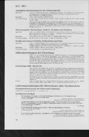 III.1 Allgemeine Veranstaltungen